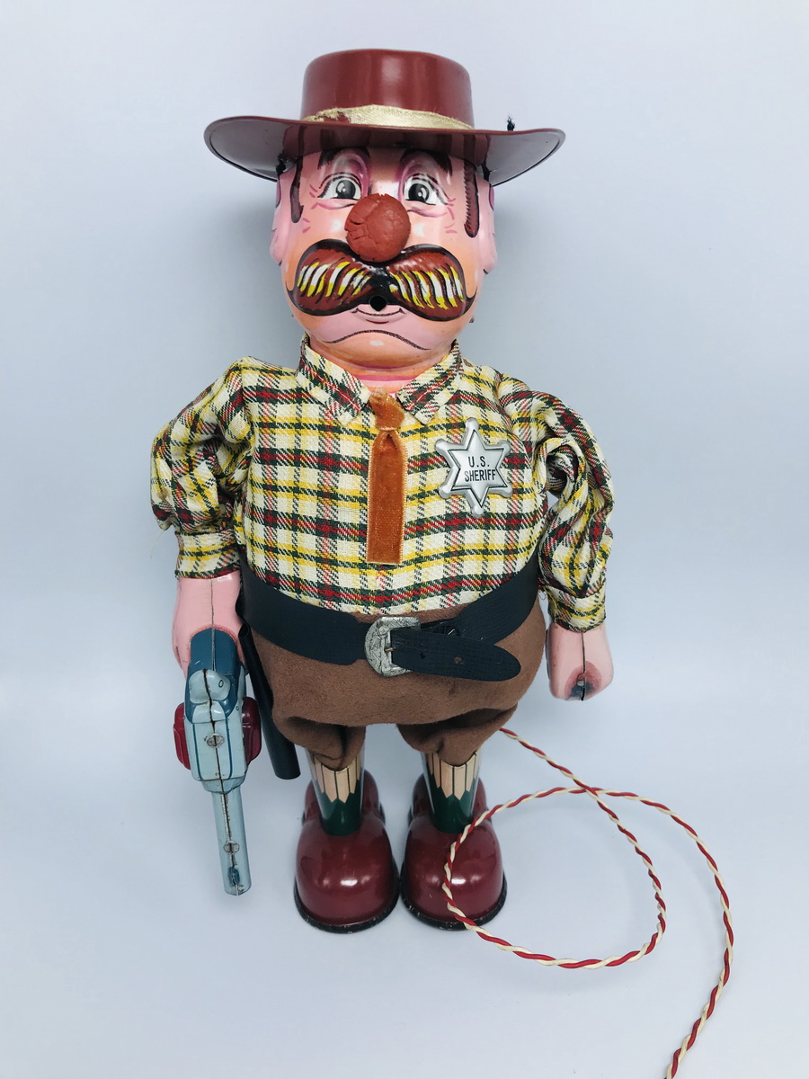 50s Marusan Pistol Pete Remote Tin Toy