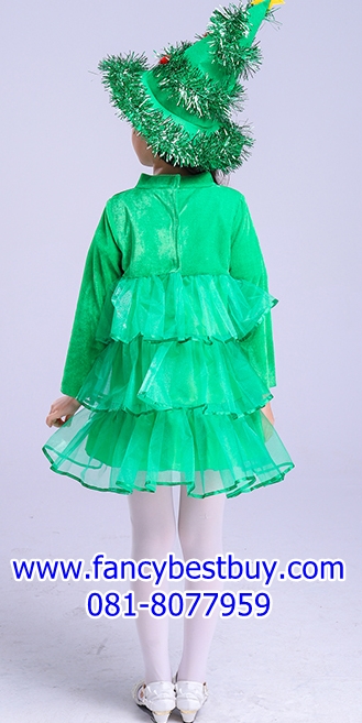 ชุดคริสมาส แบบชุดต้นคริสมาส Christmas Tree Costume สำหรับ เทศกาลวันคริสมาส ขนาด 110