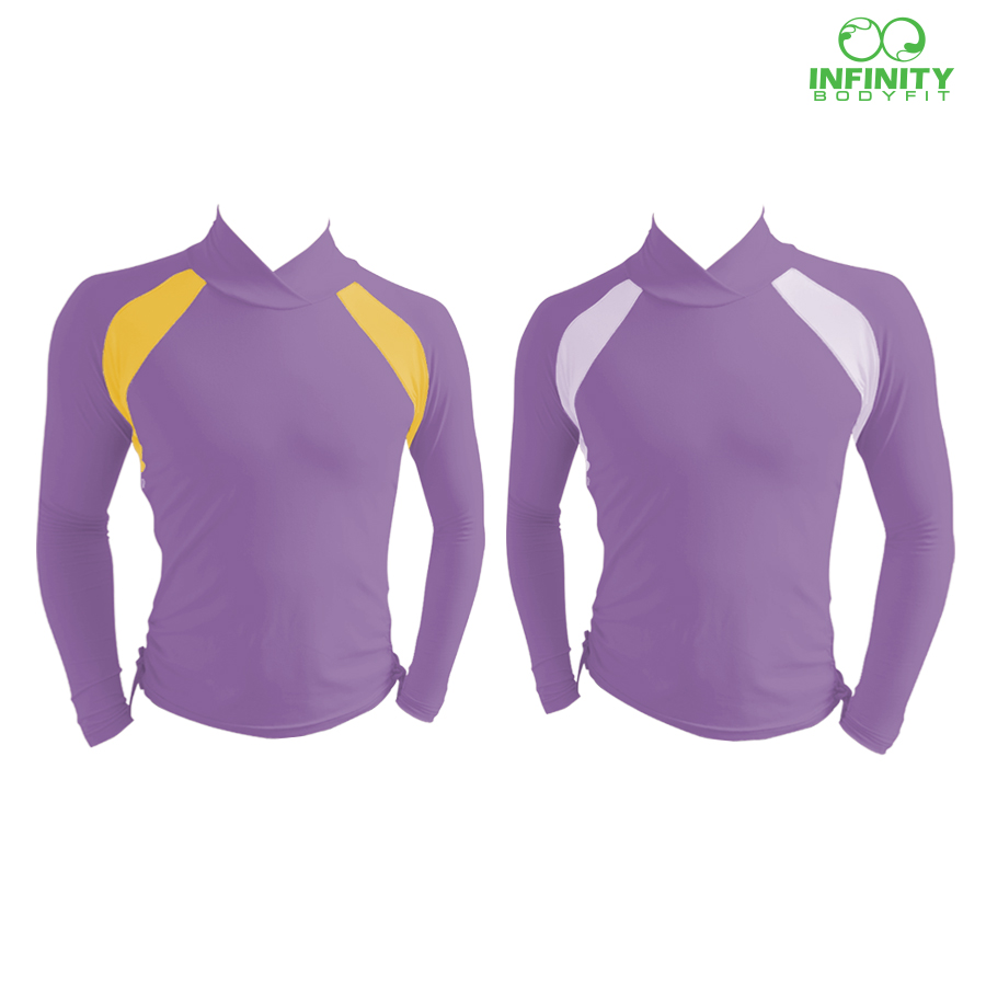 bike shirt สีม่วง-เหลือง/สีม่วง-เทา