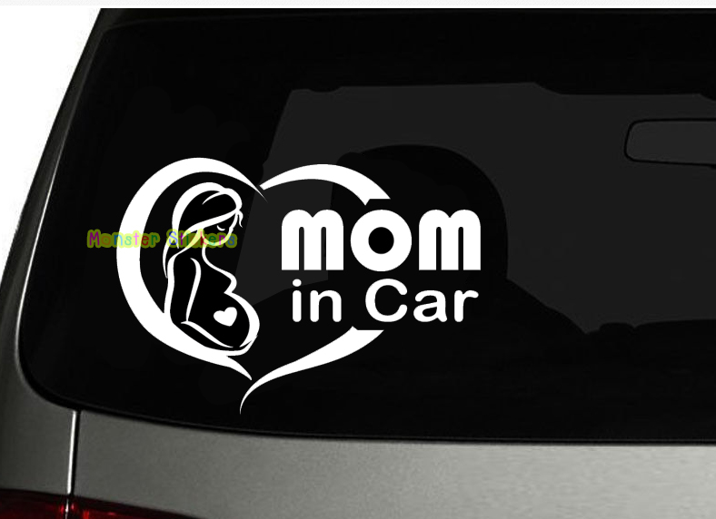สติ๊กเกอร์ ในรถมีคนท้อง ในรถ สติ๊กเกอร์ MOM IN CAR / MAMA IN CAR / MUM IN CAR