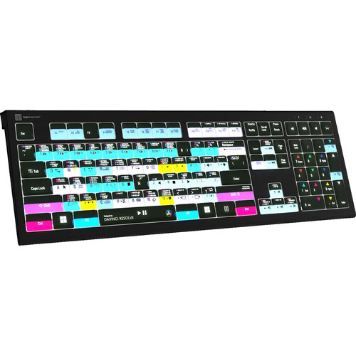 Logickeyboard ASTRA 2 Backlit Keyboard for DaVinci Resolve 18 and 19 (Windows, US English)