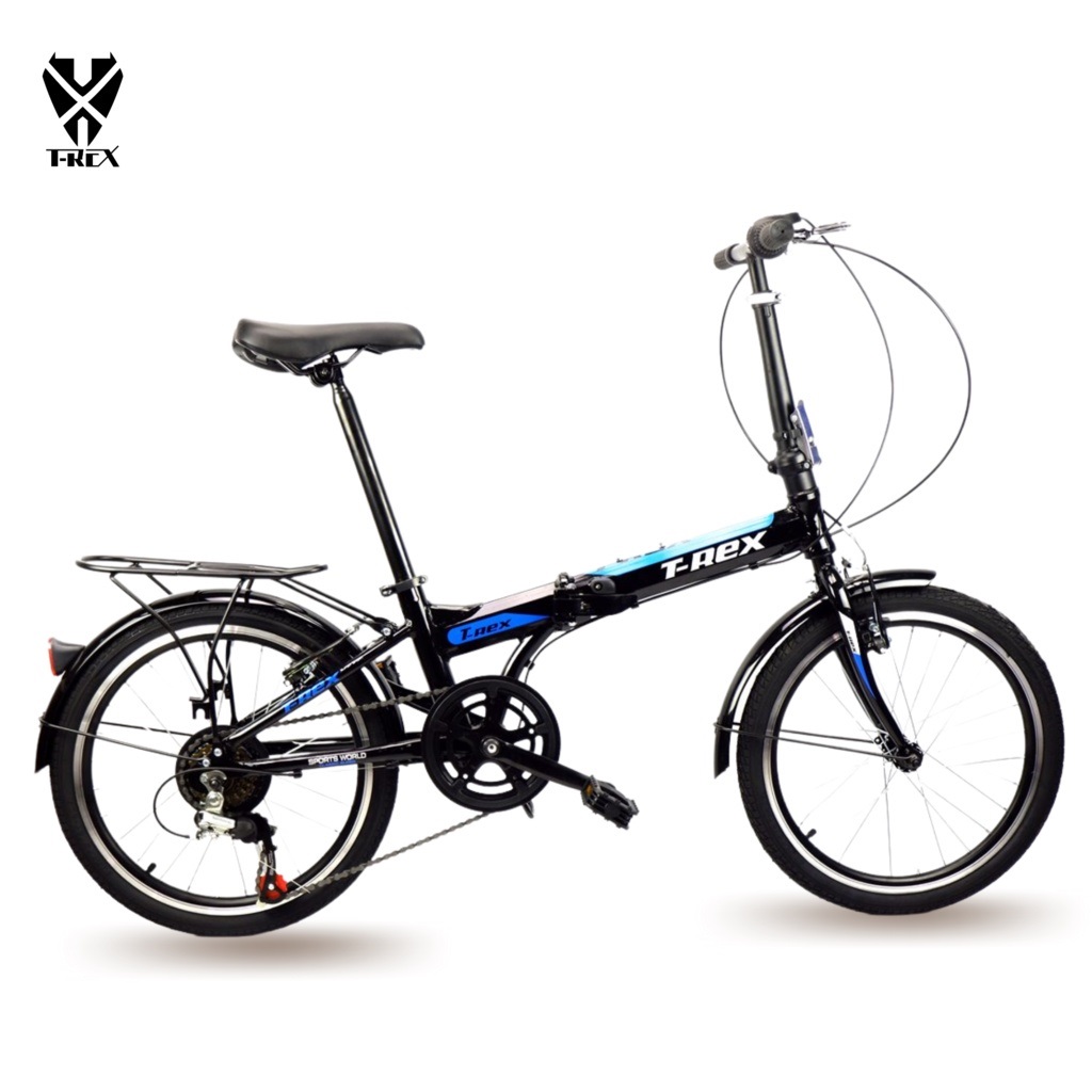 รถพับอลูมิเนียม T-REX มีเกียร์ shimano 6 สปีด 20 นิ้ว