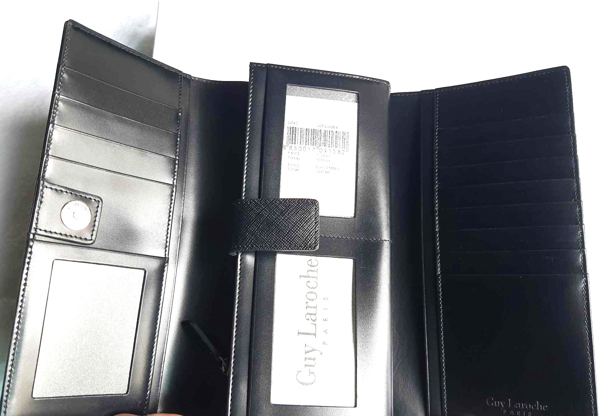 กระเป๋าสตางค์ Guy Laroche ดำ ดับเบิ้ลล็อค ใหม่ แท้