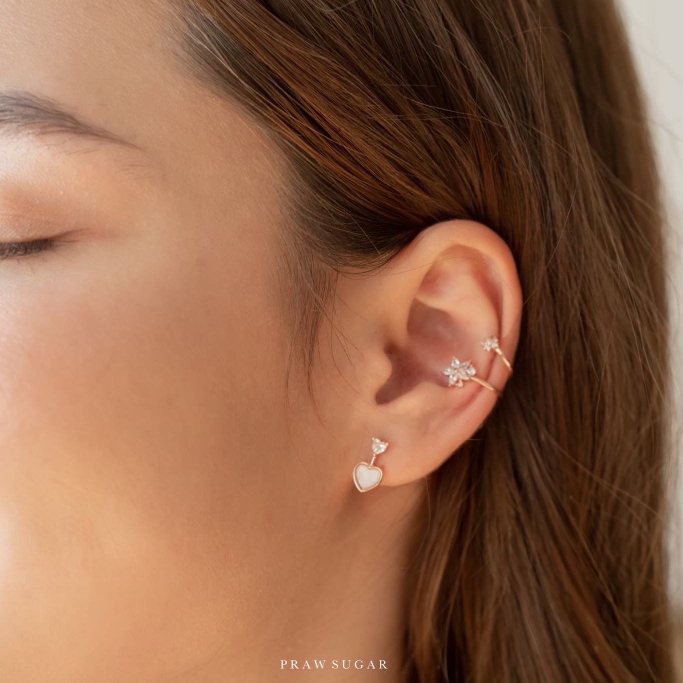 Wonderful Heart Earrings - ต่างหูหัวใจวันเดอร์ฟูล (ก้านต่างหูเงินแท้) (มี 3 สี)
