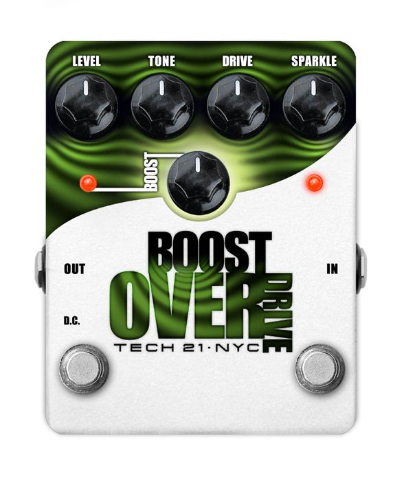 Tech 21 Boost Overdrive Analog Overdrive Guitar Effects Pedal