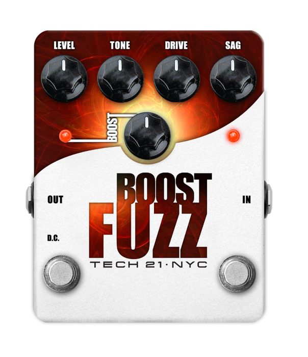 Tech 21 Boost Fuzz Analog Fuzz Guitar Effects Pedal