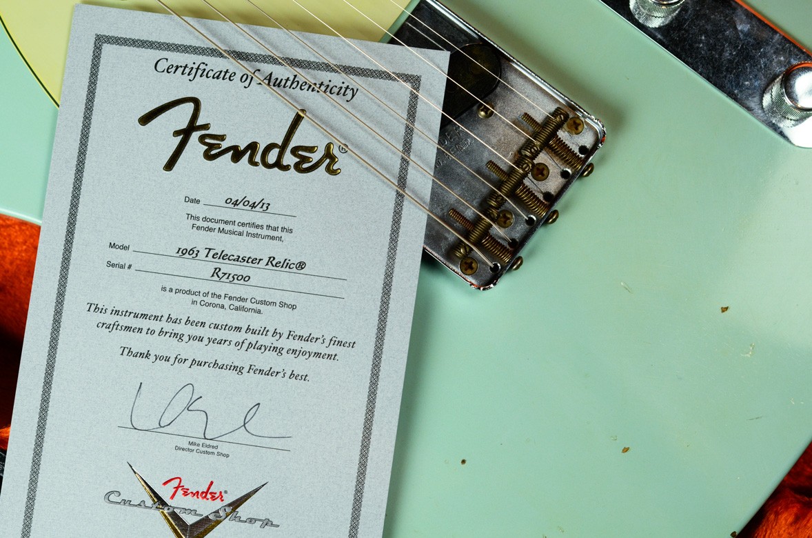 Fender Custom Shop 63 Tele - Faded Sonic Blue - Relic - R71500