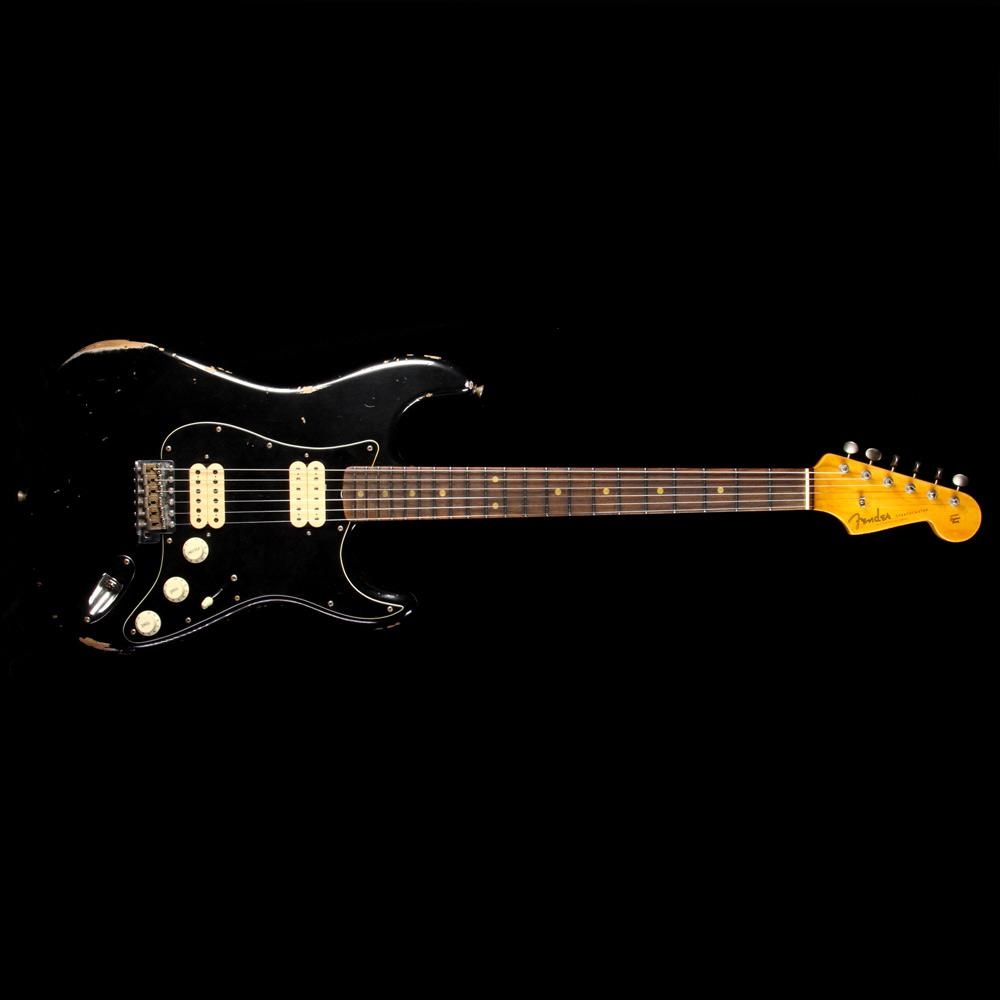 Fender Custom Shop Double Humbucker Stratocaster Relic Electric Guitar - Black