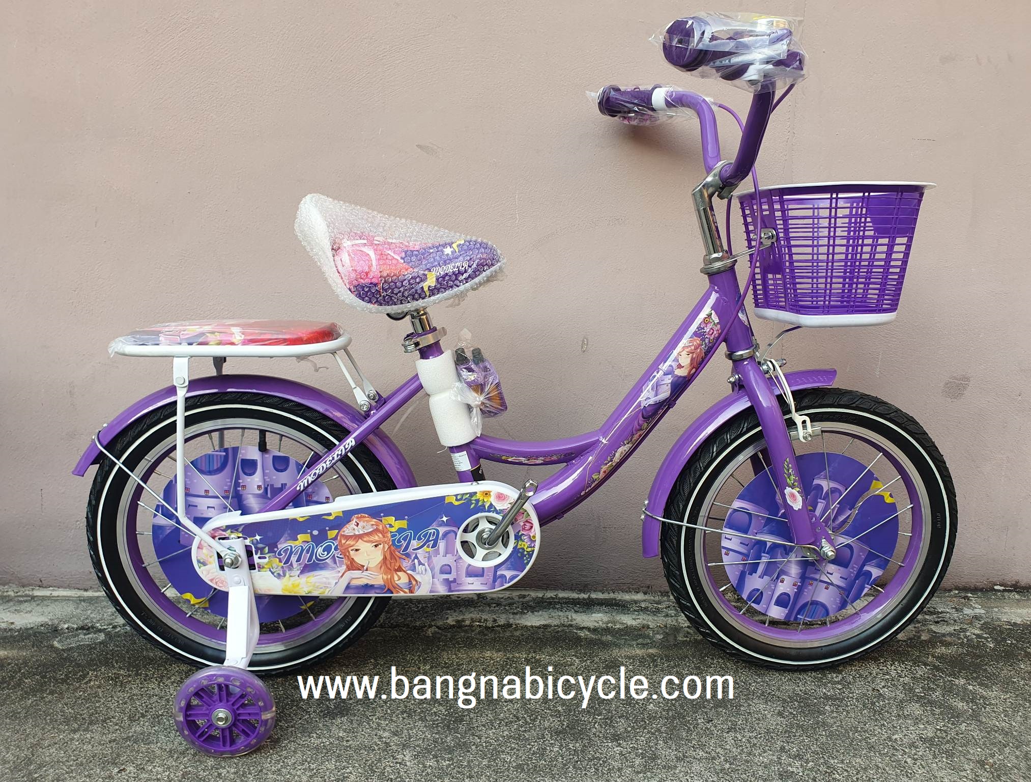 [หมด] ลรถเด็กผู้หญิง ลายเจ้าหญิง Princess 16 นิ้ว (5-8 ปี)