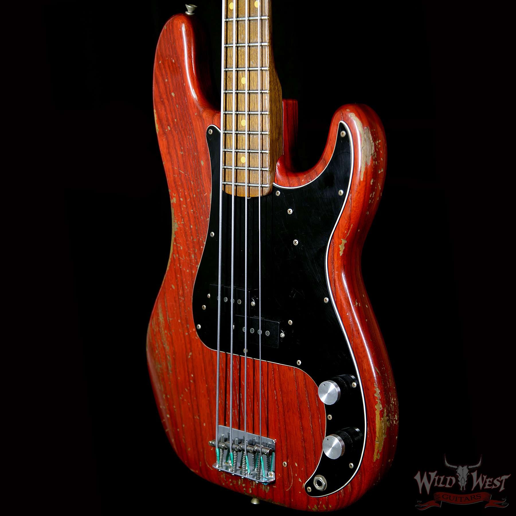 Fender Custom Shop Masterbuilt Jason Smith Late 60s P-Bass Relic Aged Cherry Red