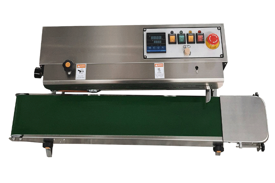 เครื่องซีลสายพานต่อเนื่อง มีระบบลมรุ่น DBF-1000AN