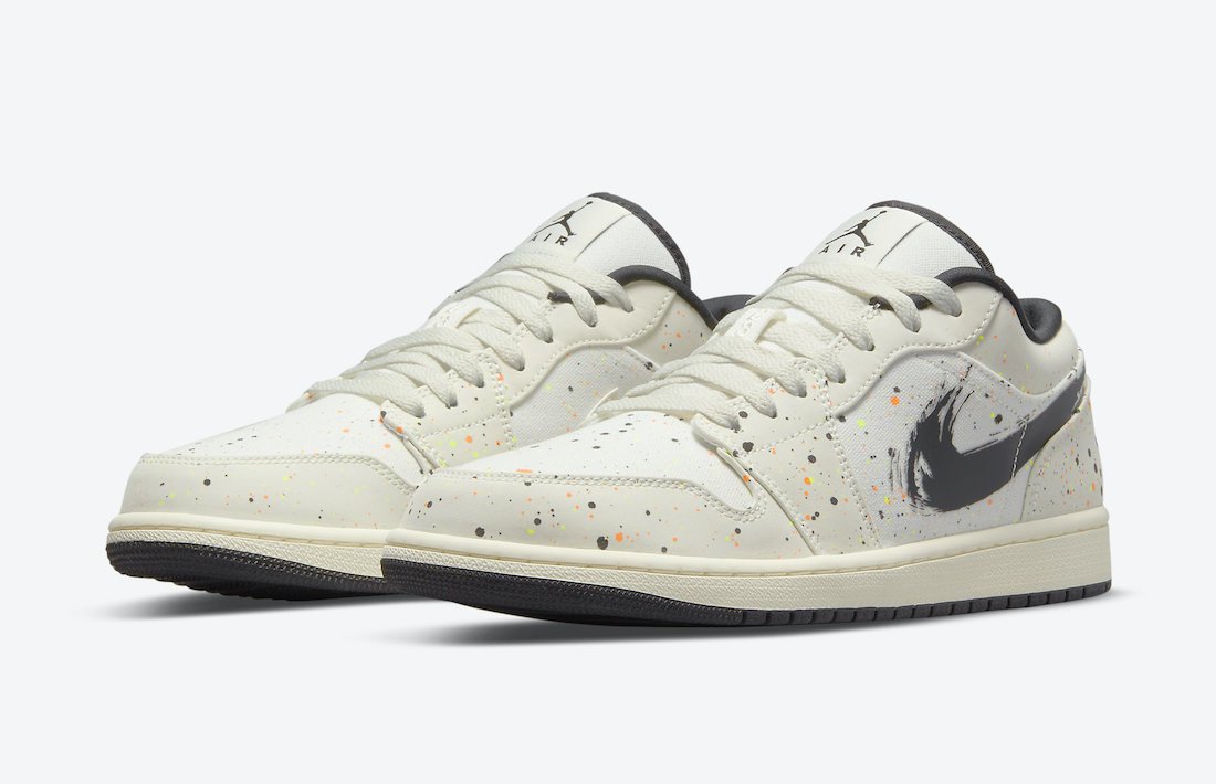 Nike Air Jordan 1 Low Paint Splatter Brushstroke Swoosh