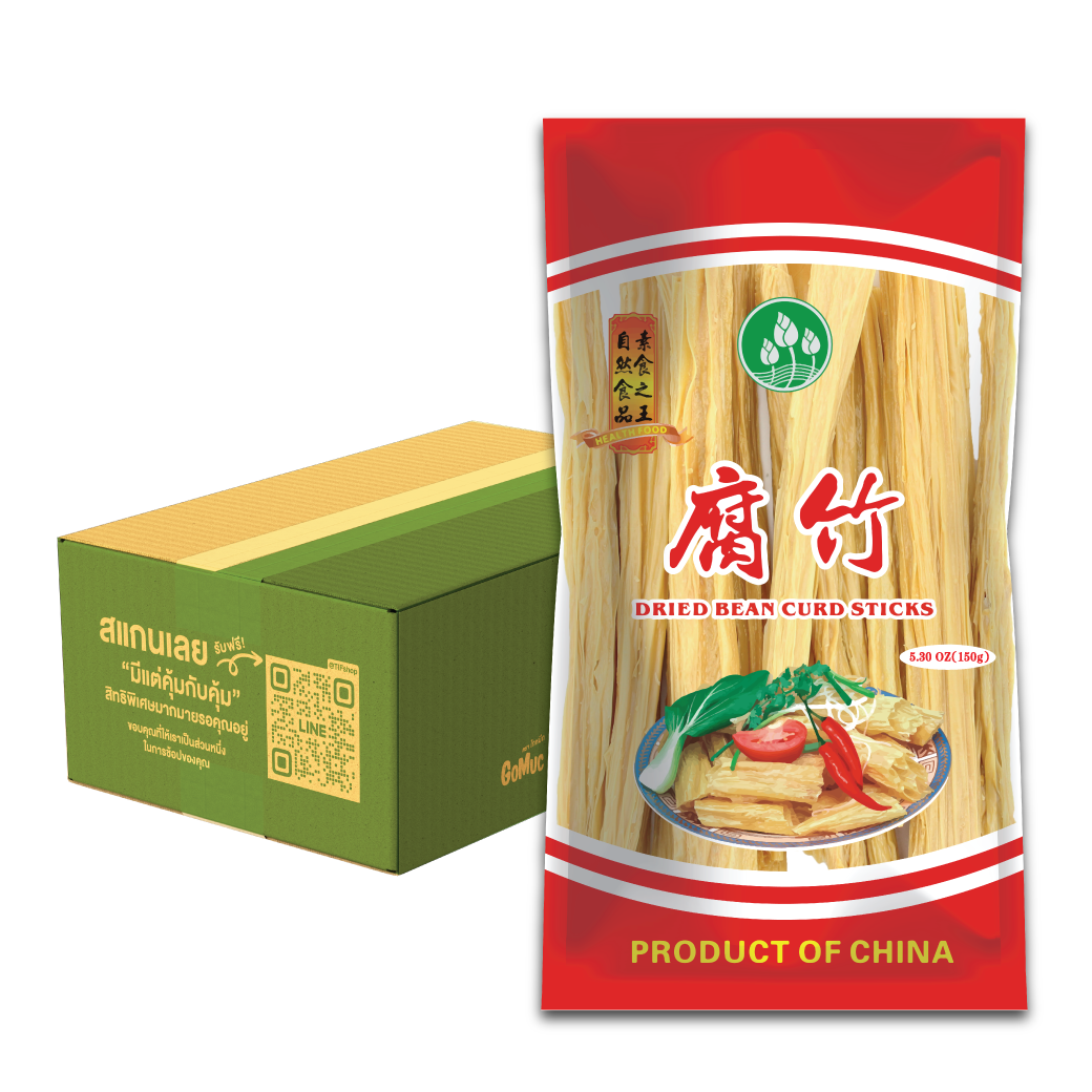 [ขายยกลัง 10 ซอง] SamBua สามบัว ฟองเต้าหู้แท่ง 150 กรัม Dried bean curd sticks