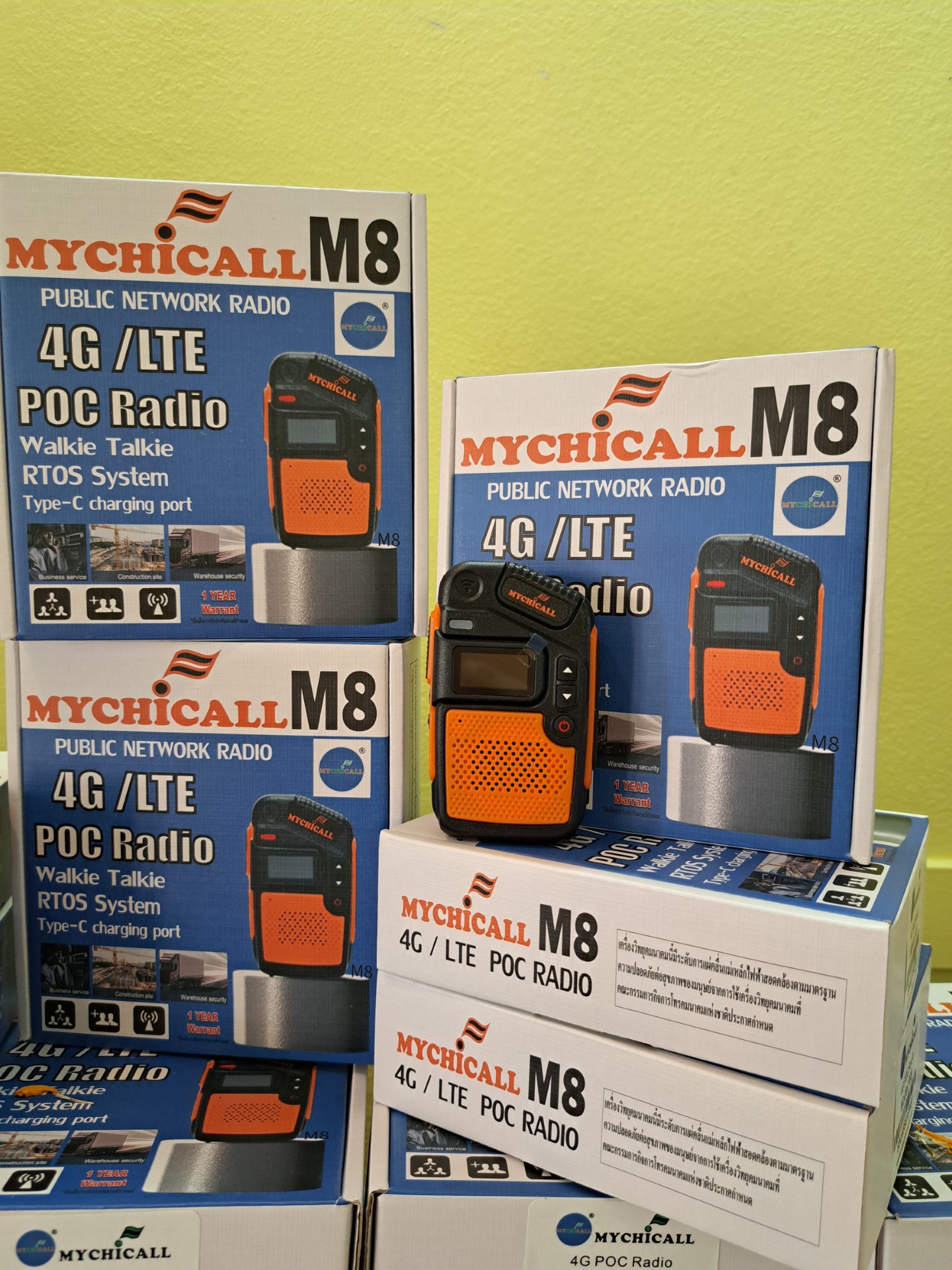 วิทยุสื่อสารสำหรับโรงงานหรือหน่วยงานเอกชนแบบใส่ซิมเครื่องPOC Radio MYCHICALL รุ่น M8 ยกเว้นใบอนุญาต เครื่องถูกกฎหมาย ซื้อไปใช้งานได้เลยฟรีSERVERฟรีซิมอินเตอร์เน็ตอายุใช้งาน1ปี