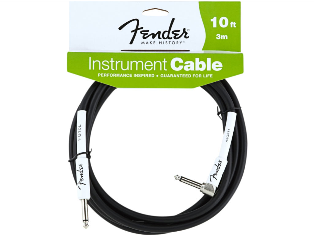 Fender Performance Series Right-Angle Instrument Cable Black