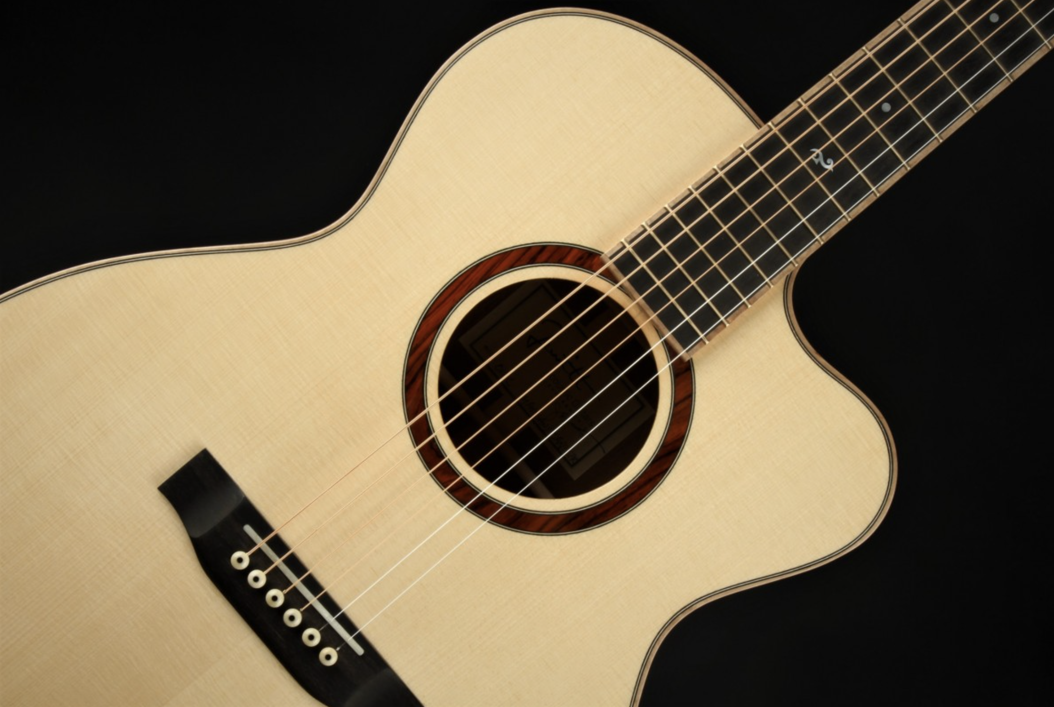 Jeff Jewitt OM Cutaway Deep Body - Venetian – Sinker Mahogany/Spruce