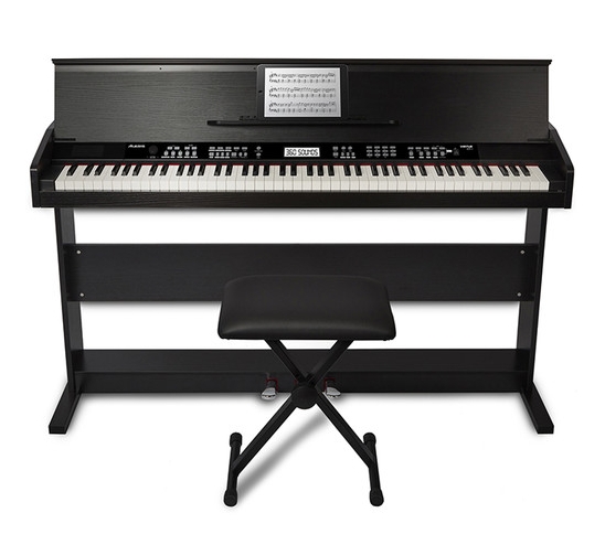 Alesis Virtue 88-Key Digital Piano with Wooden Stand and Bench (Black)