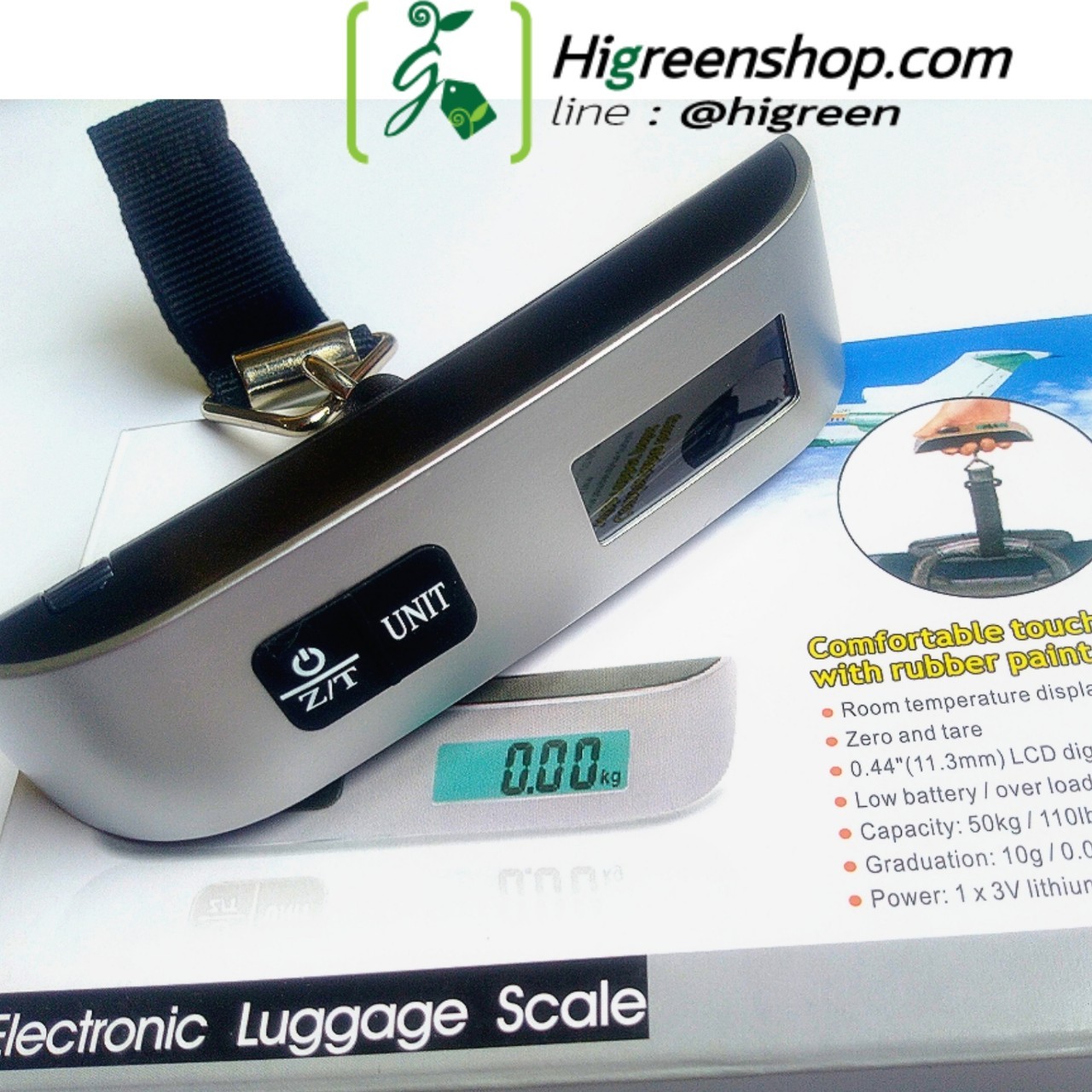 ที่ชั่งน้ำหนักกระเป๋า จอ LCD 50kg จำนวน 1 ชิ้น/กล่อง
