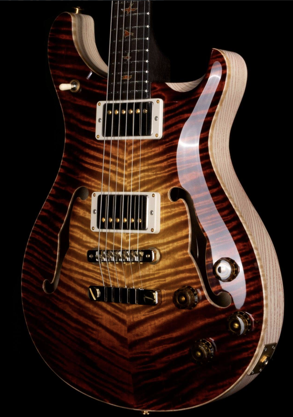 PRS Private Stock 9113 McCarty 594 Hollowbody II Flame Maple Top Brazilian Rosewood Neck Autumn Glow