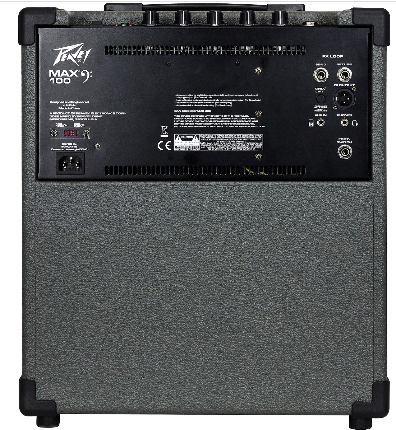 Peavey MAX 100 100W 1x10 Bass Combo Amp Gray and Black