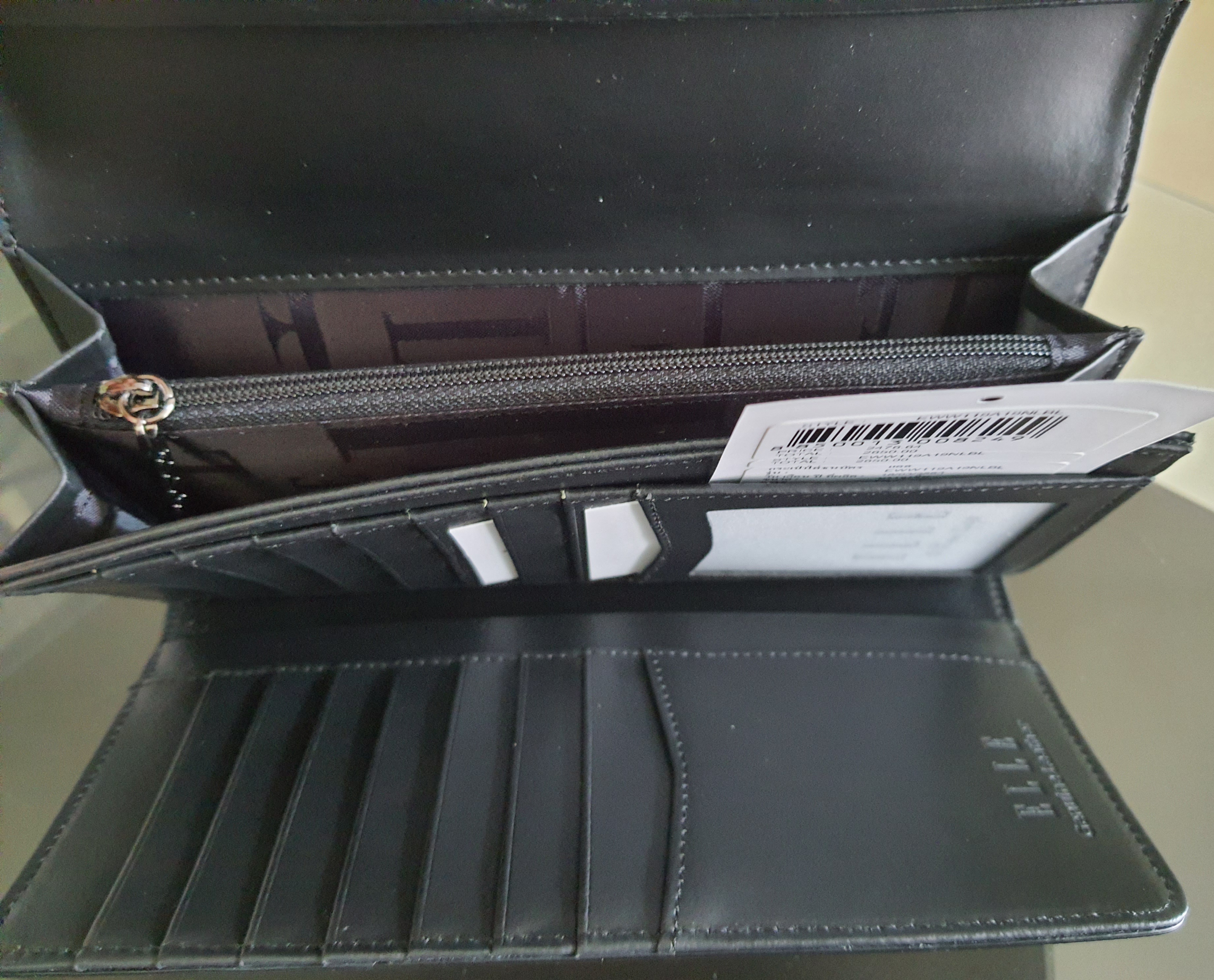 กระเป๋าสตางค์ ELLE ดำ 3 พับ ใหม่ แท้ ส่งฟรี ลทบ.