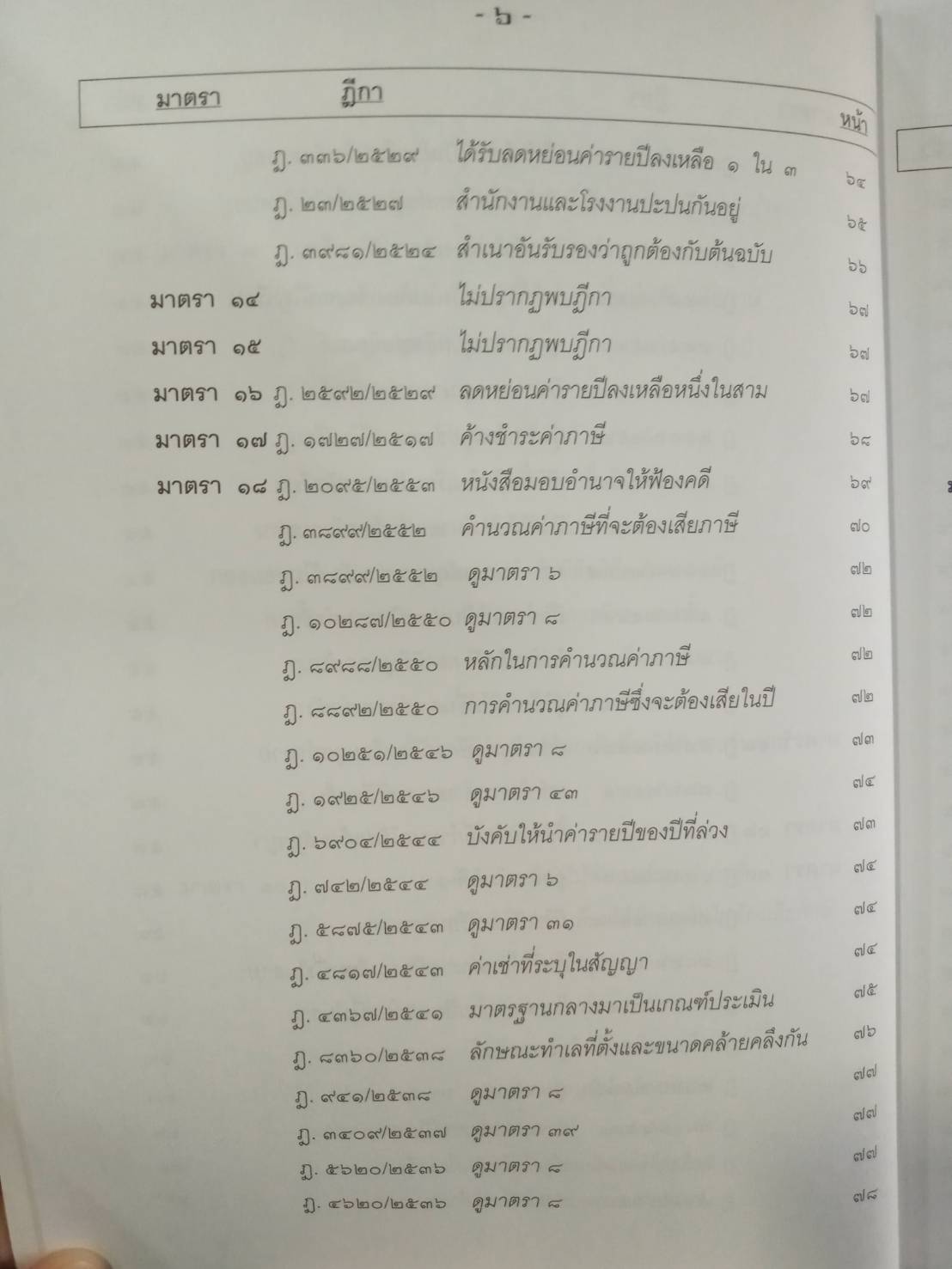 ฎีกาภาษี ตามพระราชบัญญัติภาษีโรงเรือนและที่ดิน ภาษีบำรุงท้องที่ ภาษีป้าย เรียงมาตรา