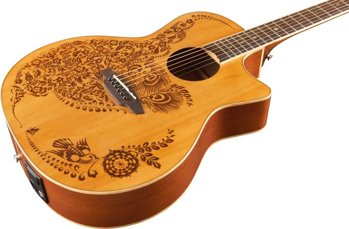 Luna Guitars Henna Oasis Cedar Series II Acoustic-Electric Guitar