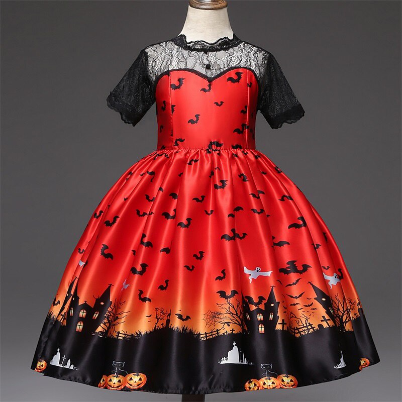 ชุดฮาโลวีน ชุดกระโปรงฮาโลวีน สำหรับงานแฟนซี วันฮาโลวีน มีขนาด 110