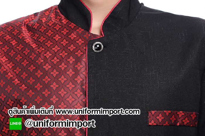 เสื้อพนักงานต้อนรับลายไทย