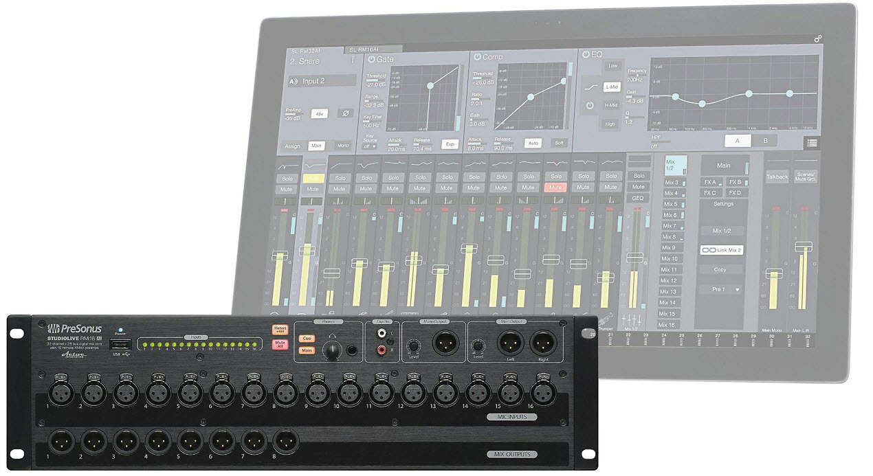 PreSonus StudioLive RM16 AI Rack Mount Mixer