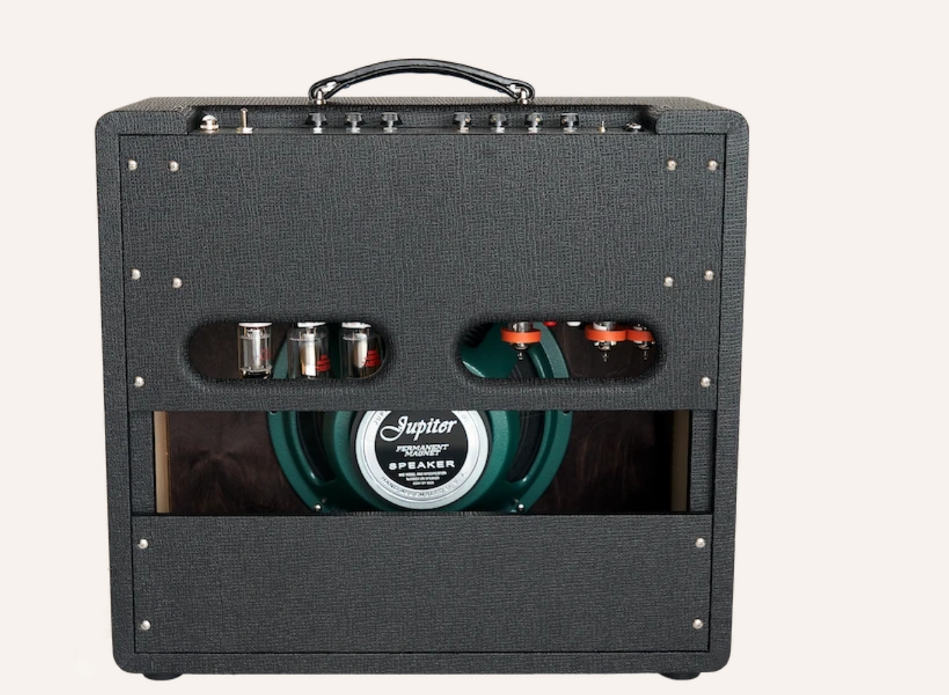 Milk Man Sound TV 40 Jupeter Caremic, Jupeter Alnico, Celestion Alnico Cream, Milk Man Neo, 2x10 Celestion Greenback, 1x15 Jupiter Alnico