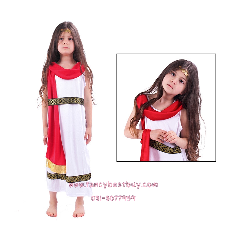 ชุดแฟนซีกรีก ชุดเจ้าหญิงกรีก Athens Princess สำหรับใช้เป็นชุดประจำชาติอาณาจักรกรีก ขนาด M