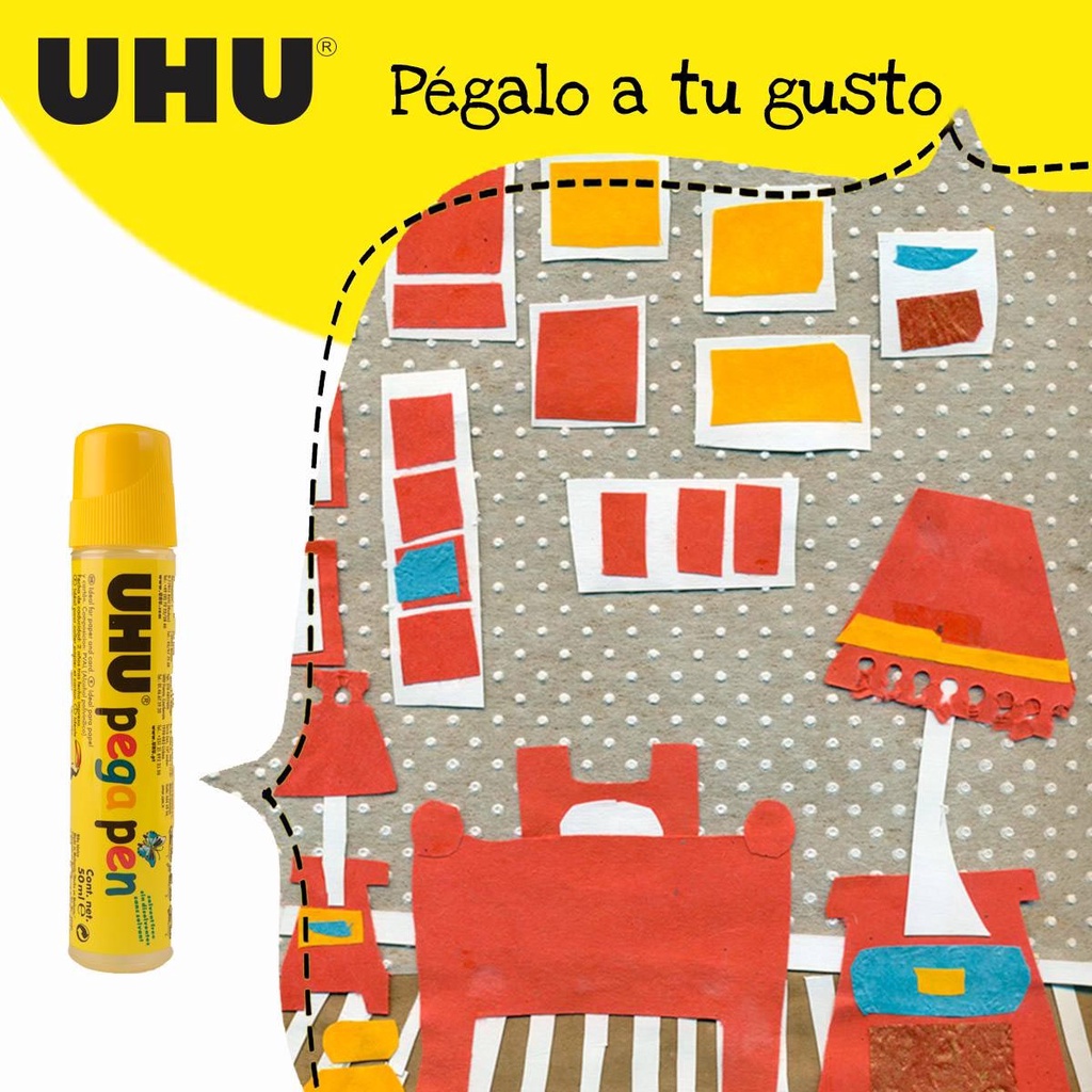 UHU Glue Pen กาวน้ำ เนื้อกาวใส ขนาด 50 ml. รหัส 101073585 (จำนวน 1 หลอด)