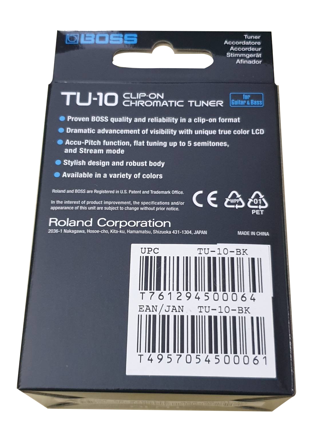 Boss TU-10 Clip-On Chromatic Tuner