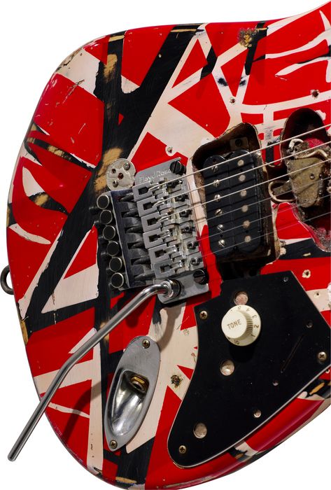 EVH Eddie Van Halen Frankenstein Replica Electric Guitar(Black/White/Red)
