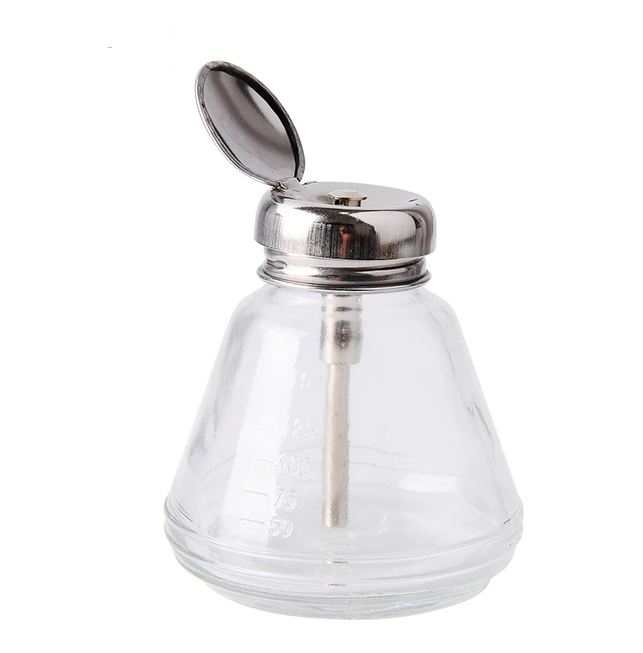 กระปุกใส่น้ำยาล้างบอร์ดแบบกด - ขวดแก้ว 150ml