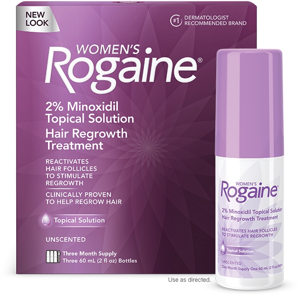 WOMEN's ROGAINE® Minoxidil 2% แพค 3 ขวด แบบน้ำ