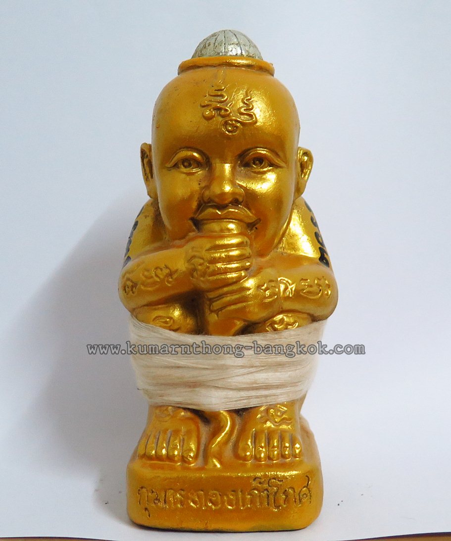 กุมารทอง 9 โกศ รุ่นสุดท้าย (พิมพ์กรรมการ) หลวงพ่อกอย วัดเขาดินใต้ จ.บุรีรัมย์ ขนาดบูชาสูง 6 นิ้ว (โค๊ด132)