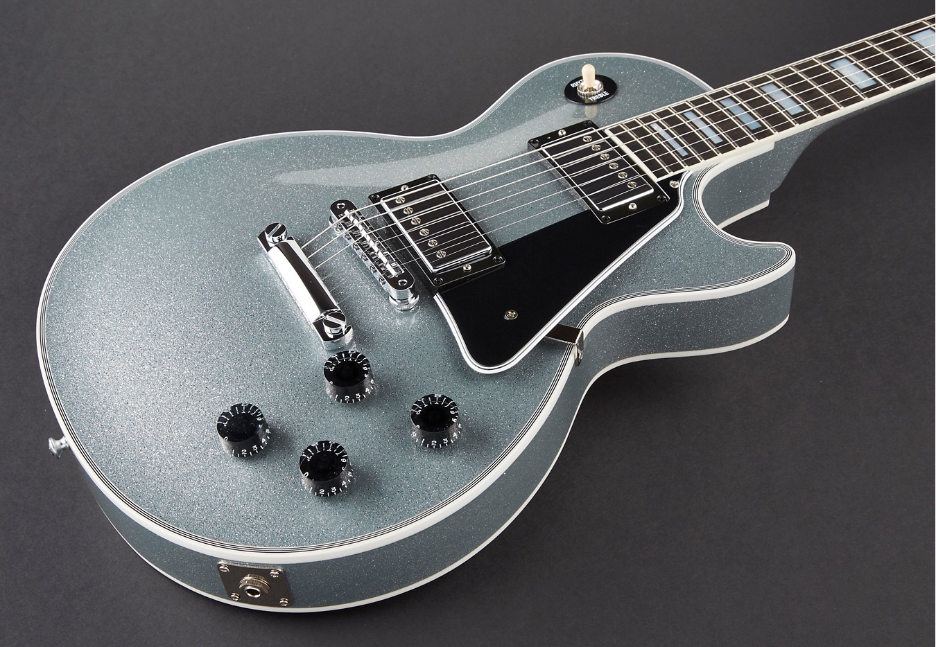 Gibson Custom Les Paul Custom Electric Guitar Silver Sparkle