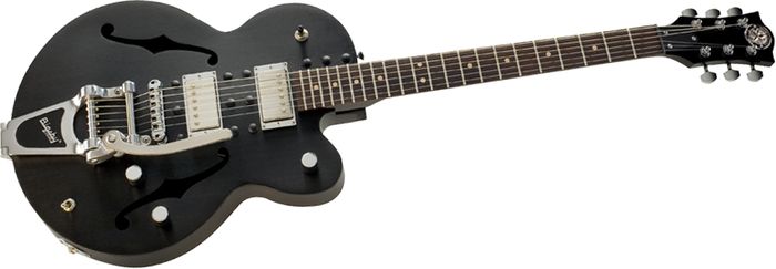 Normandy Anodized Archtop Guitar with Bigsby Tremolo Tailpiece Obsidian