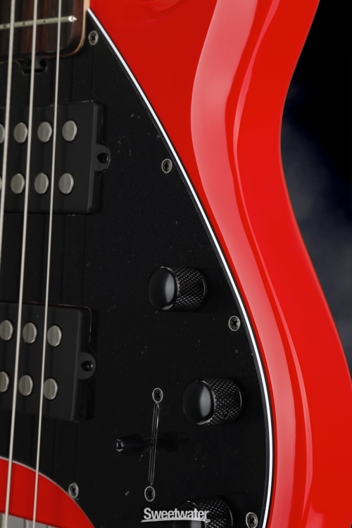 Ernie Ball Music Man StingRay 5HH, Sweetwater Exclusive - Chili Red with Rosewood Fingerboard