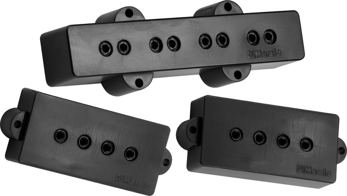 DiMarzio DP126 P+J Neck and Bridge Bass Pickup Set Black