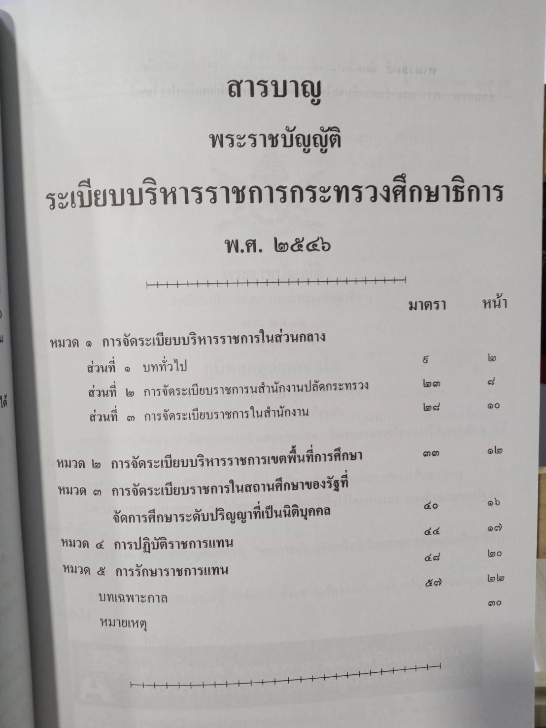 พระราชบัญญัติระเบียบบริหารราชการกระทรวงศึกษาธิการ พ.ศ.2546 (พร้อมแก้ไข) (5H 01)