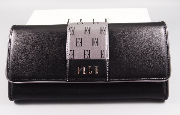 กระเป๋าสตางค์ ELLE ดำ-เทา ใหม่ แท้