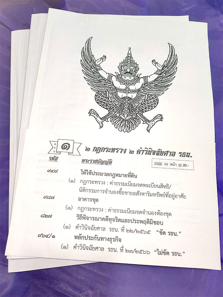 กฎหมายใหม่ปี 2566 ตอนที่ 1 กฎกระทรวง คำวินิจฉัยศาล รธน.
