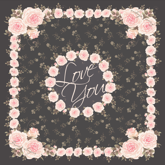 Signature Rose Scarf - ผ้าพันคอลายกุหลาบรุ่นซิกเนเจอร์ (มี 12 สี)