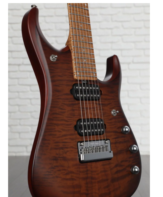 Ernie Ball Music Man JP15 7 Electric Guitar - Sahara Burst Quilt