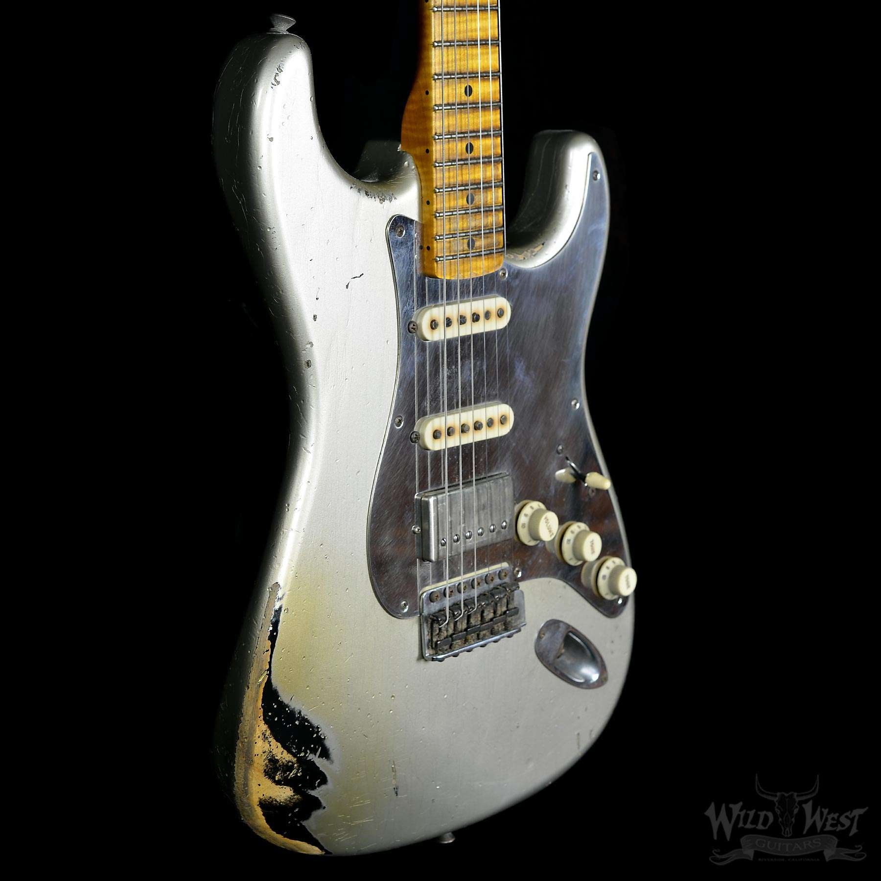 Fender Custom Shop Masterbuilt 1956 Heavy Relic Inca Silver Silver Black Stratocaster by John Cruz