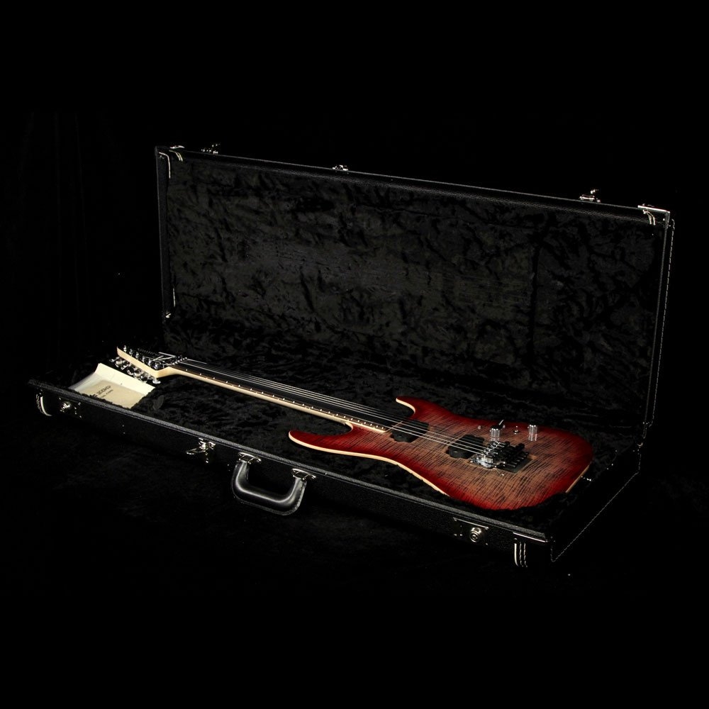 Tom Anderson Drop Top Electric Guitar - Natural Black to T-Red Burst