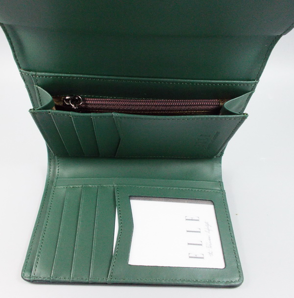 กระเป๋าสตางค์ ELLE เขียว ใหม่ แท้